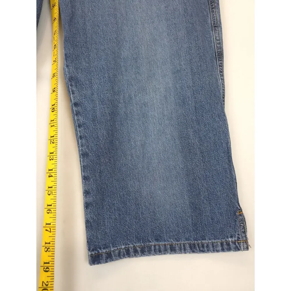 Rockies Denim Capri Bareback High Rise Front Pockets‎ Women 15 Blue Jeans Vtg